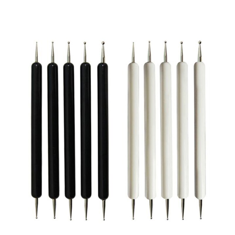 Pinceles de pintura bolígrafo de doble cabeza escultura tallada herramientas de arte artesanía cerámica muñecos de arcilla herramientas clavo punta pluma 5 unids/pack