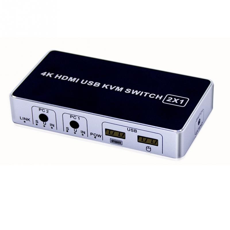 4K Ultra HD Hdmi Poort Delen KVM Switch Box Voor Toetsenbord USB 2.0 Plug En Play