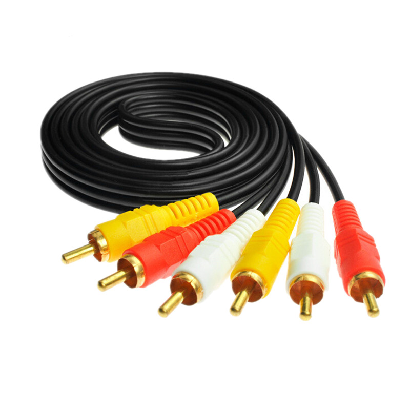 Zuczug 3RCA Male Naar 3 Rca Male Audio Video Av-kabel Plug 3X Rca Retail &amp; 1.5M 3M 5M 10M 15M 20M 10 Ft