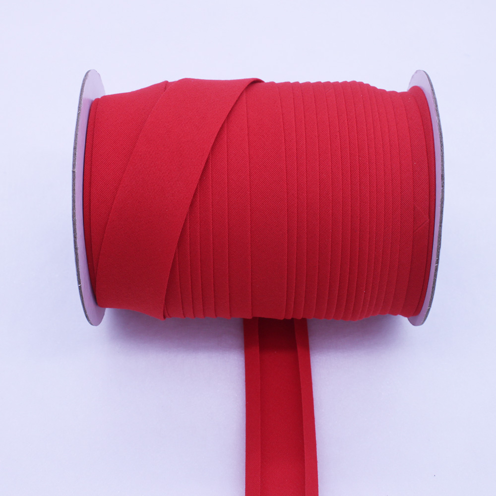 Poliéster/algodón 1 "25mm T/C cinta al polarización vinculante cinta de una sola pliegue Color sólido para costura y recorte de prendas DIY 50 yardas/rollo: Multicolor