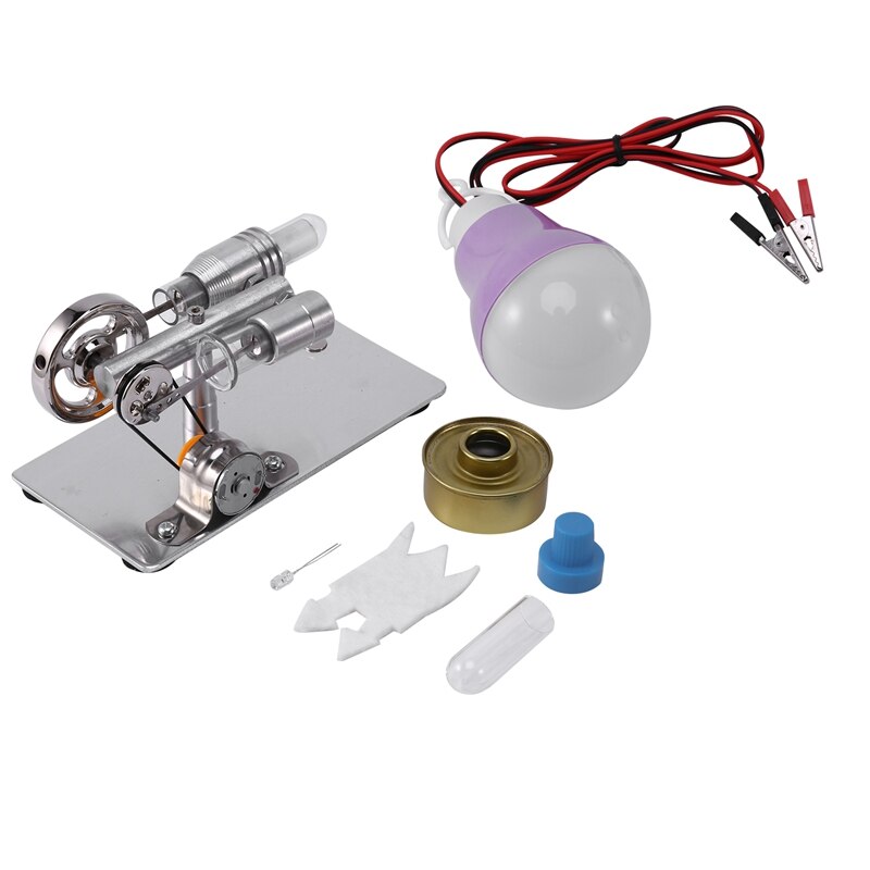 Stirling Engine Model Engine Motor Heat Steam Education DIY Model Craft Toy Science Electricity Generator Kit: Default Title