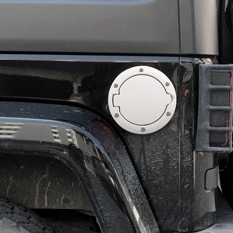 Gasdæksel hvid jk brændstofdør gasdæksel til jeep wrangler  jk 2- dørs 4- dørs sahara 2007