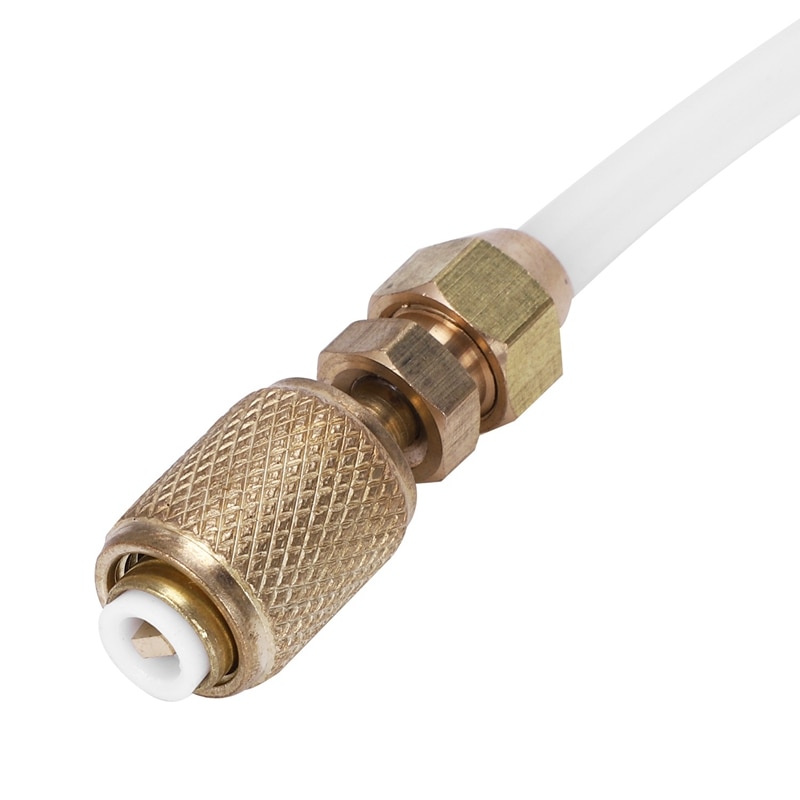 Oil/Dye Injector 30Ml 1 Oz with Low Side Quick Coupler Adapter 1/4 SAE R134A Manual Oiler A/C Oil Injector Adapter,Automotive Ai