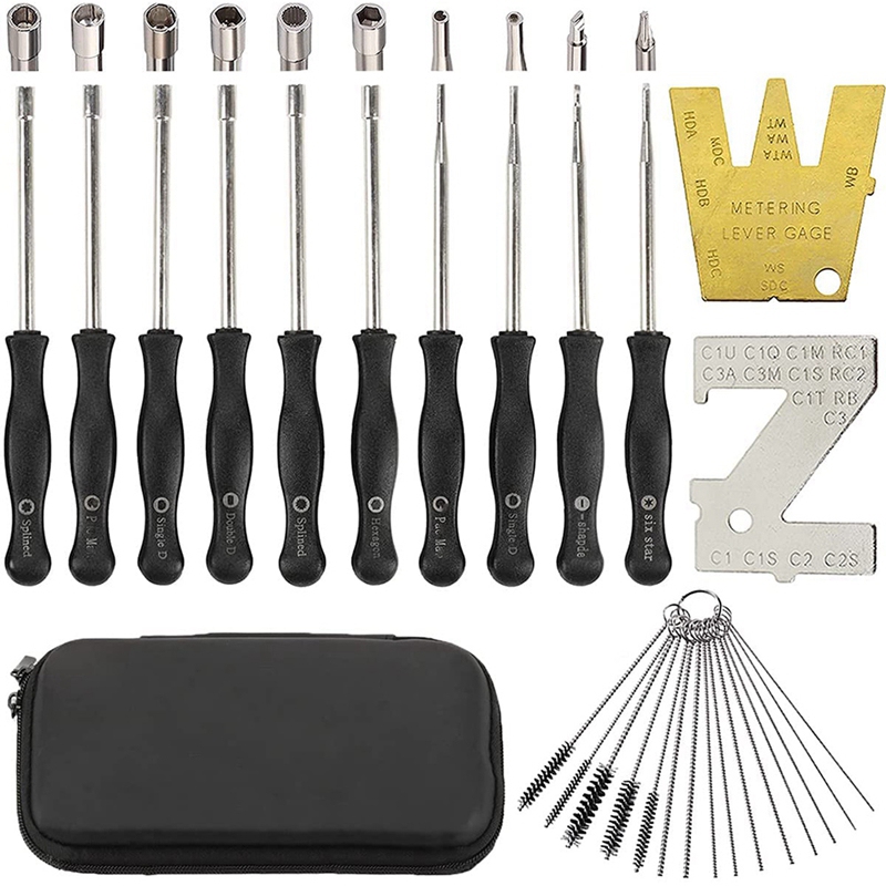 Carburetor Adjustment Tool Kit for 2 Cycle Engines, Carb Tune Up Adjusting Tool for Trimmer Weedeater Chainsaw: Default Title