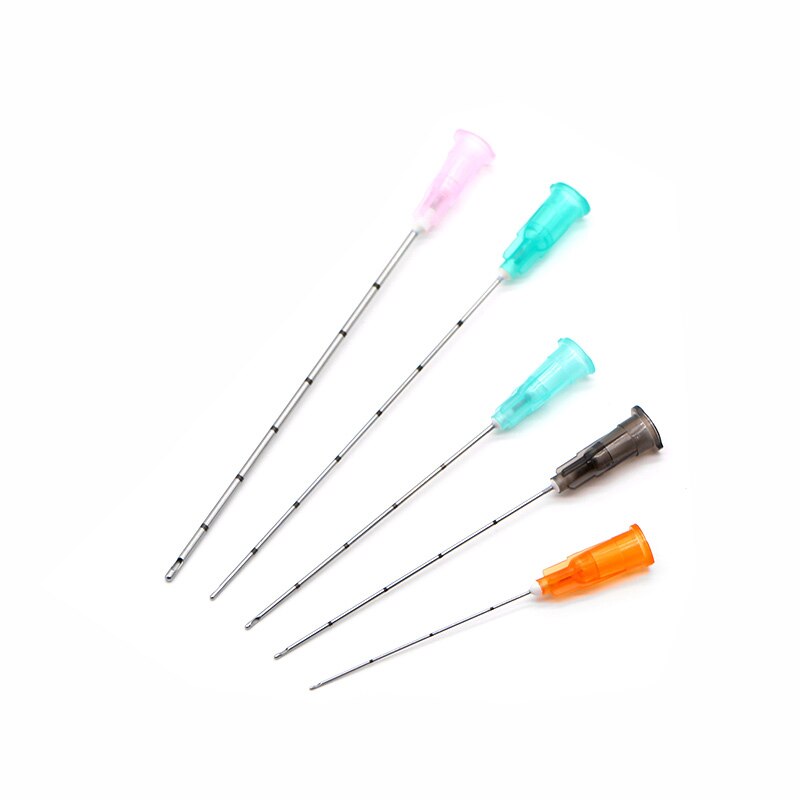 Einweg Feine Micro Kanüle Für Füllstoff Injection 18G 21G 22G 23G 25G 27G 30G Plain Enden Kerb Endo Blunt-spitze Nadeln, 10sets