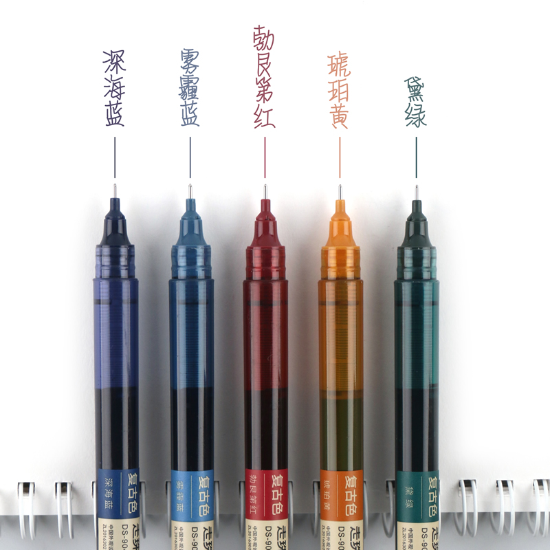 Bolígrafo de Gel líquido recto de 10 colores, bolígrafos de Gel coloridos de gran capacidad de secado rápido, bolígrafos Rollerball de 0,5mm, papelería para escuela y oficina