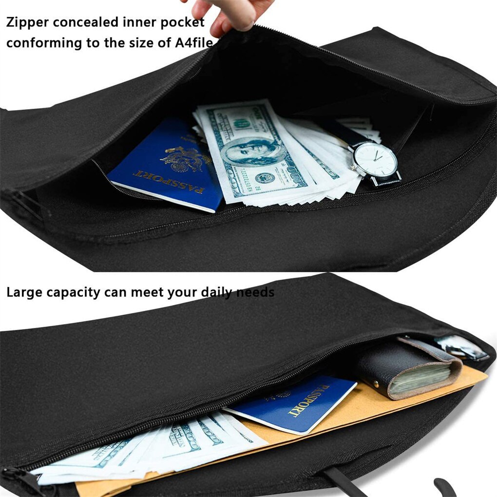 Bolsas de seguridad para Salvia, percha secreta para colgar bolsas con cremallera, segura para ocultar artículos personales en viajes