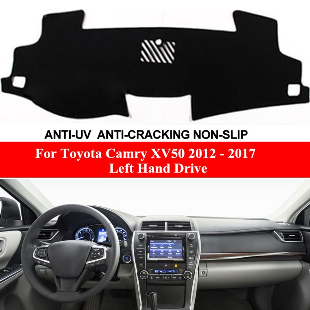 Car Dashboard Cover Non-slip Dashmat Dashboard Cover Sun Shade Dash Board Cover Carpet For Toyota Camry XV50 -