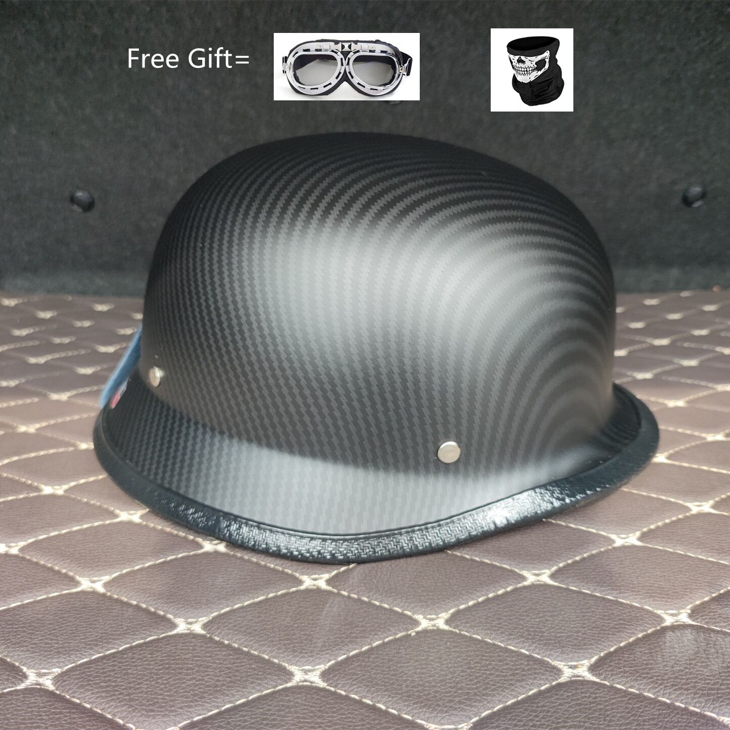 Motorcycle German Helmet Electric Scooter ATV Open Face Cruiser Chopper Half Helmets Motorbike Riding Cap DOT CE