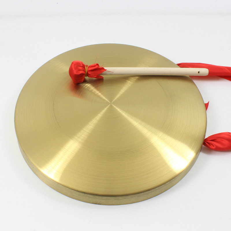 Diameter 15/22/32cm Chinese Copper Gong Hand Gong Opera Percussion Instruments with wooden Beater