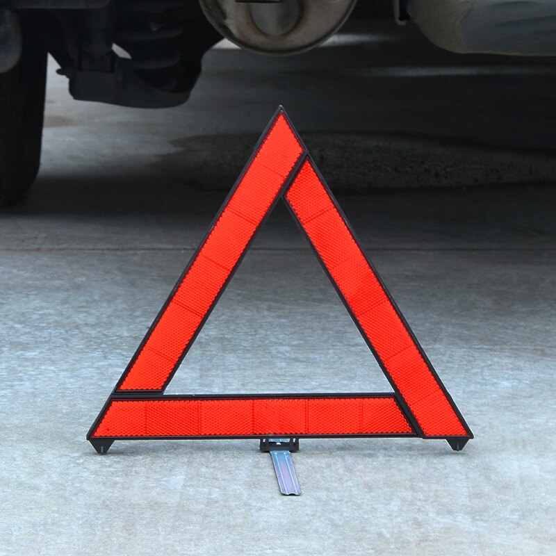 Bilsikkerhed nødstativ advarselsskilte nedbrydning advarseltrekant rød reflekterende sikkerhedsfare bilstativ foldet stopskilt