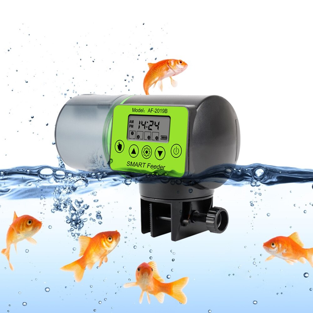 Auto Fish Feeder Timer Food Feeding LCD Timing Aquarium Auto Feeder Machine Feeder Food Feeding Dispenser Tool