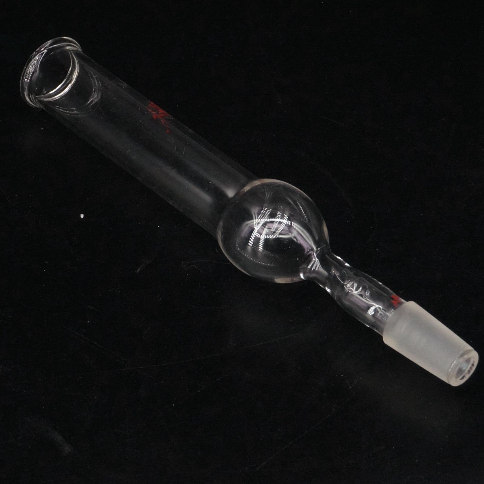 Tubo de secado de vidrio con junta de suelo, tubo recto con bombilla de laboratorio, 14/23