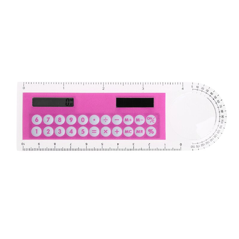 10cm linjal mini digital kalkulator 2 i 1 låve skrivesaker skolekontor