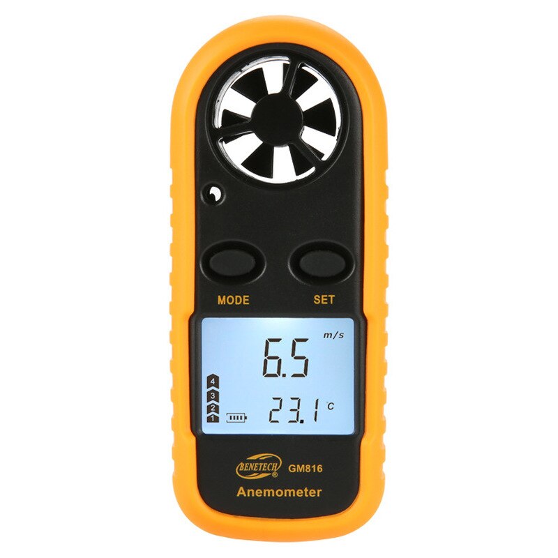 GM816 Digitale Anemometer Met Mark Windsnelheid Meting Laag Stroomverbruik
