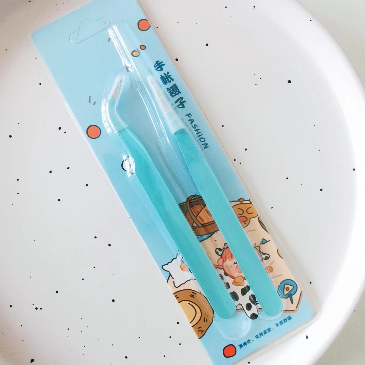 Minkys Aankomst Snoep Kleur 2 Stuks Pincet Tool Voor Tijdschrift Sticker Esd Schoonheidssalon Diy Staal Pincet Spot Accessoires
