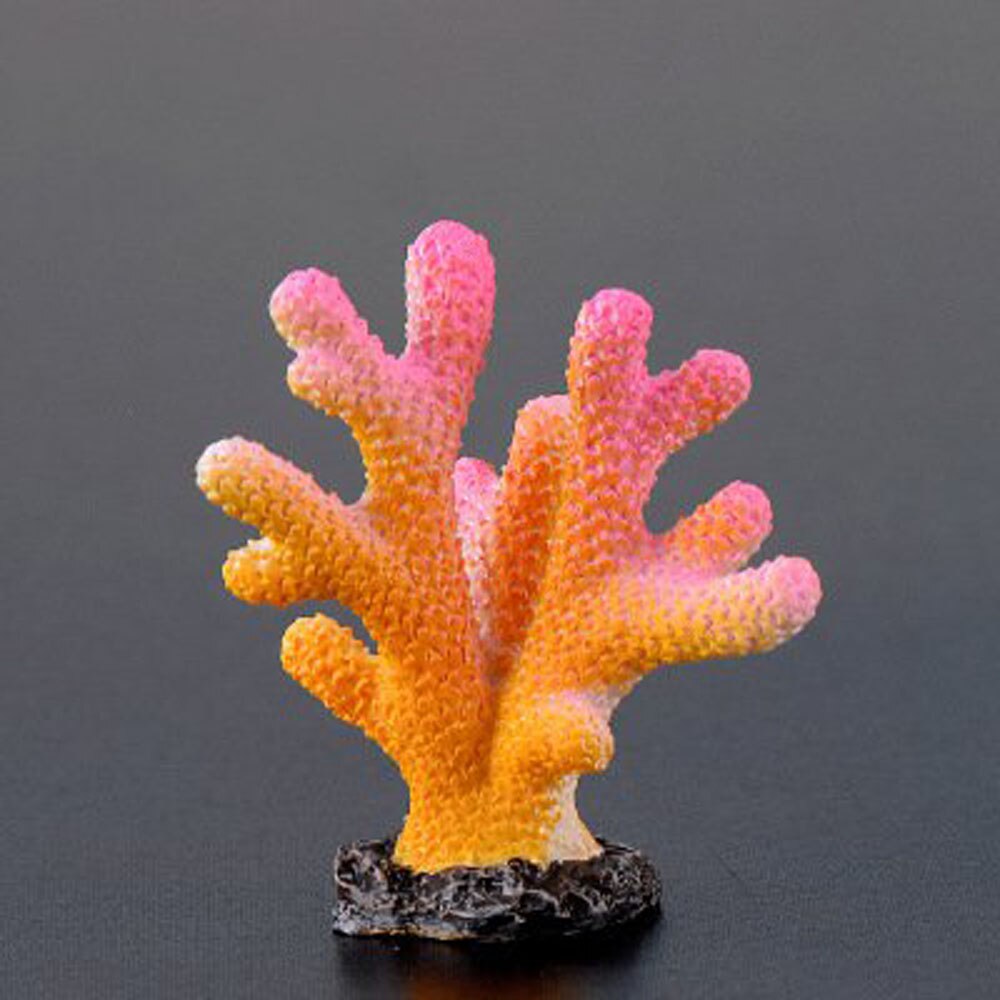 1Pcs Aquarium Hars Koraal Decoratie Kleurrijke Vis Aquarium Decoratie Kunstmatige Coral Voor Aquarium Hars Ornamenten Zee Planten: orange