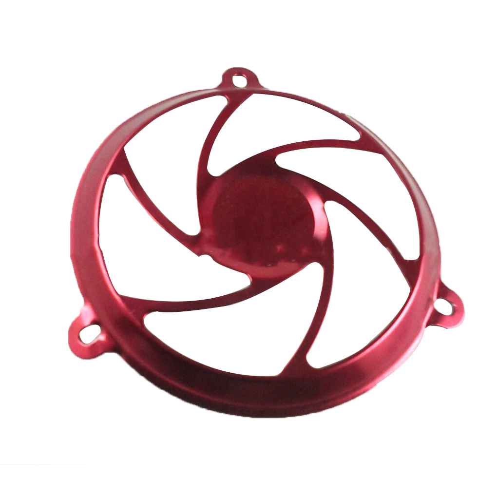 Motorcycle Refit Assembly Fan Cover Wheels Pattern Decorative Aluminum Alloy: Red