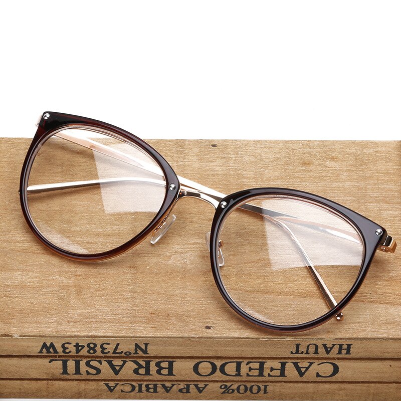 Glasses Big Round Eyewear Frame Metal Legs Oversized Men Women Eyeglasses Frames ransparent Optical Spectacle-frame