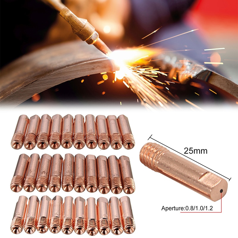 RIVERWELD MIG MAG Contact Tips 0.8mm M6 140.0059 & Tips Holder Diffuser