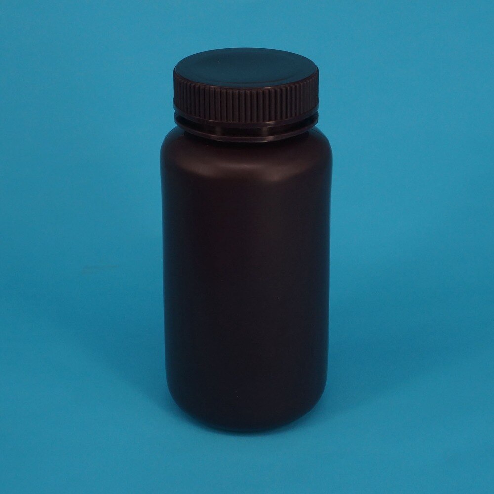 Lot5 500ml Brown PP Plastic Cylindrical Chemical Container Reagent Bottle