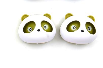 2pcs Car Outlet Perfume Air Conditioning Vent Air Freshener Car Styling Cute Panda Eyes Perfumes Auto car-styling Free Ship: Brown