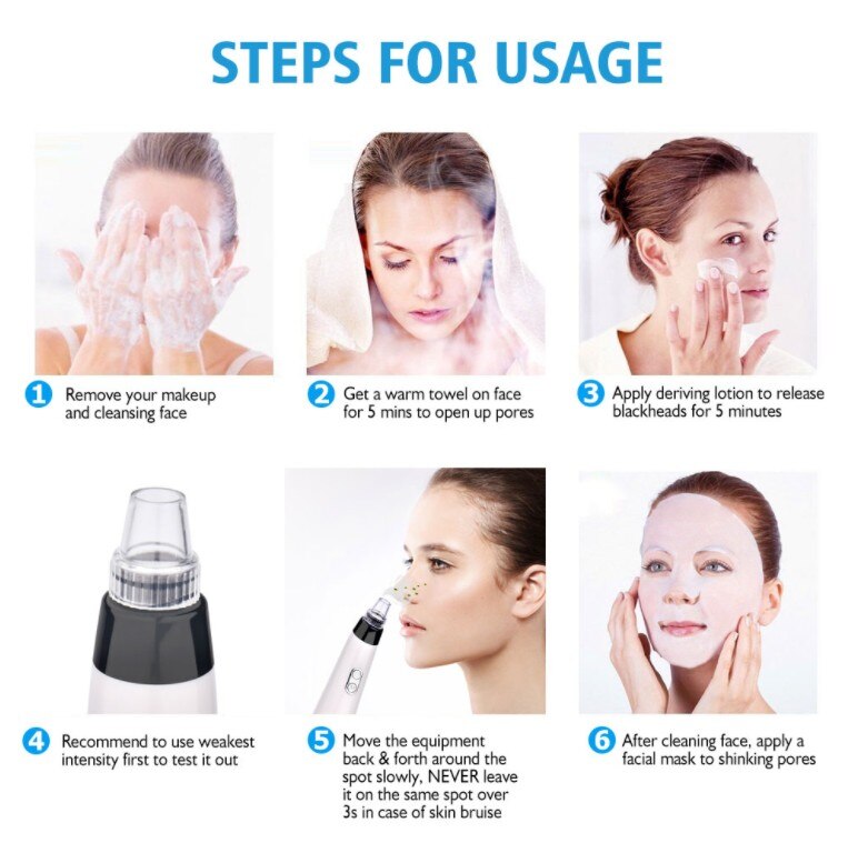 Blackhead Remover Facial Cleanser Deep Pore Removal Acne Pimples Aspiration Facial SPA Diamond Skin Care Beauty Care Tool