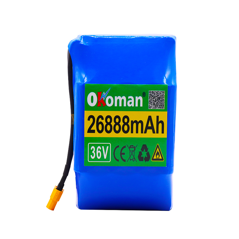 Batterie rechargeable au lithium-ion 10S2P 36v 26888mah pour monocycle hoverboard auto-aspiration électrique avec BMS