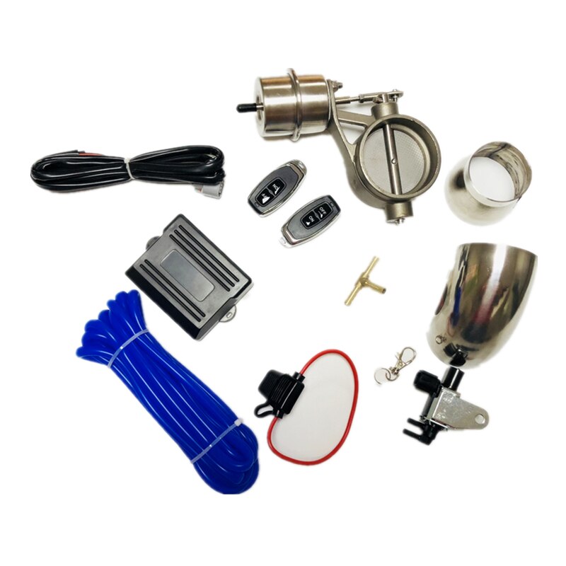 1 sæt rustfrit stål kontrol udstødningsventil/afbrydelse trådløs fjernbetjening switch til bil udstødning kontrol sæt 51.60.63.70.76mm