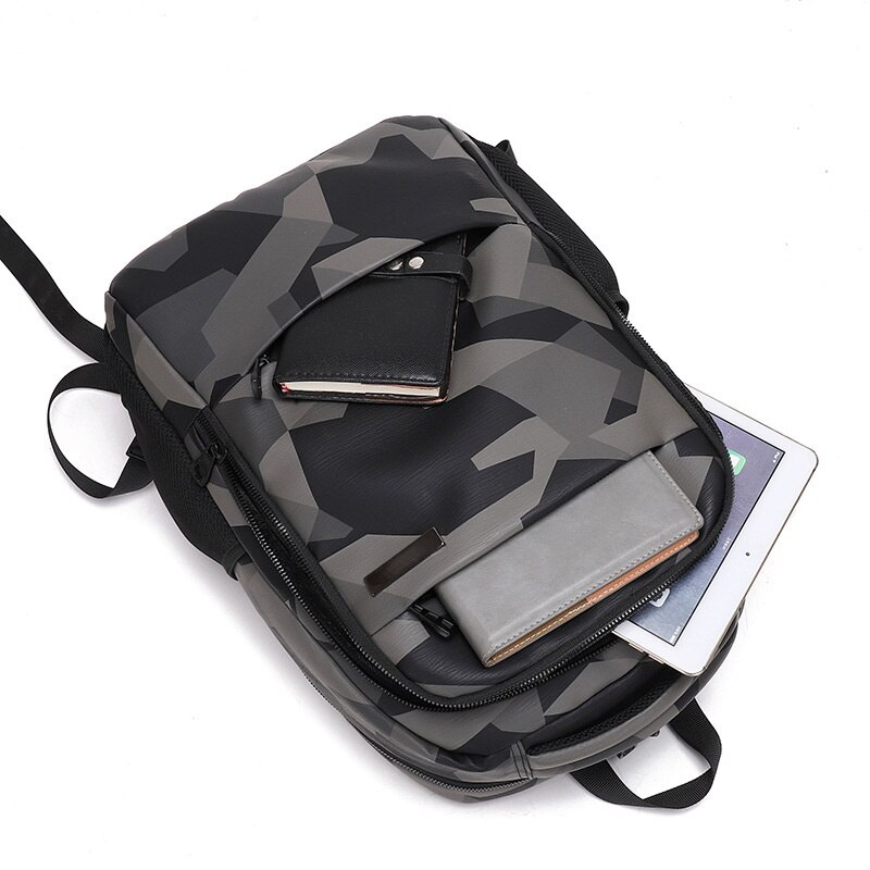 Casual Camouflage Nylon Men Backpack Business Laptop Backpack Men Waterproof Travel Backpack Bag Male Computer Bag