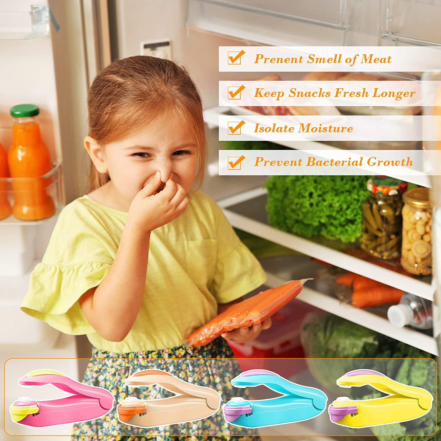 Mini Heat Sealing Machine Sealer Portable Plastic Bags Clip Heat Sealing Tools Food Packaging Storage Supplies Kitchen Utensils