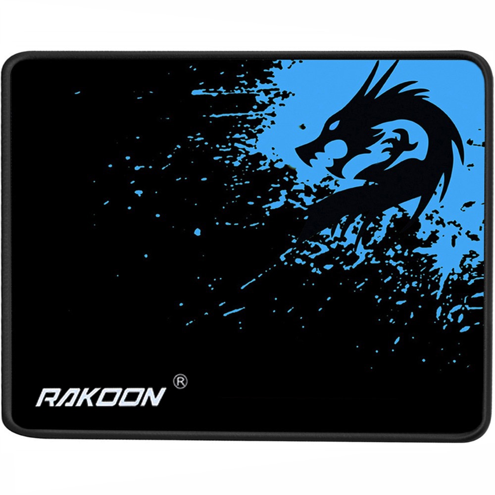 Rakoon mousepad com bordas costuradas, tapete de mouse anti-derrapante com base de borracha, texturizado premium, para jogos, mousepad para pc escritório de casa laptop