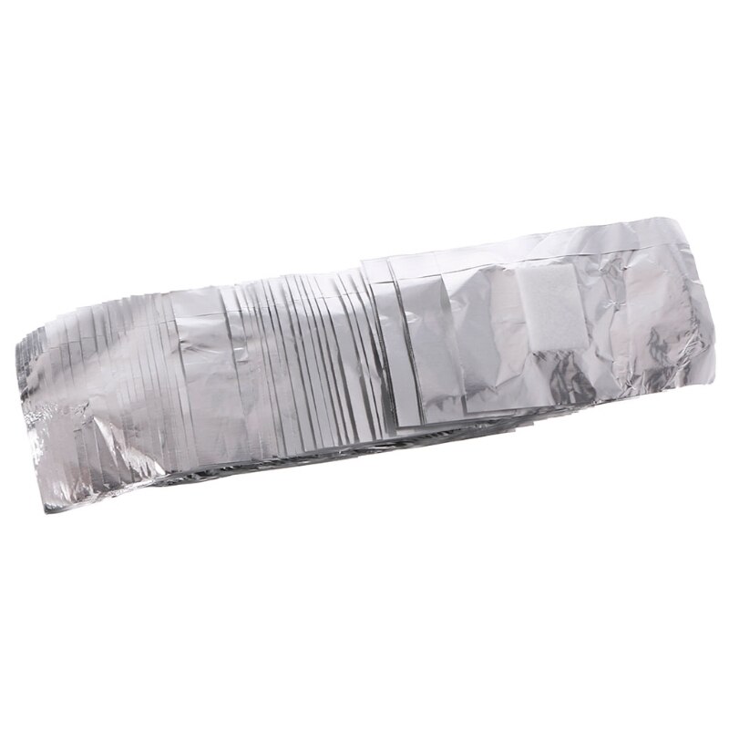 50-200 stk negle aluminiumsfolie iblødsætning af negle akryl gel poleringsposefjerner populær praktisk indpakning negleaffedtningsmiddel: 50 stk