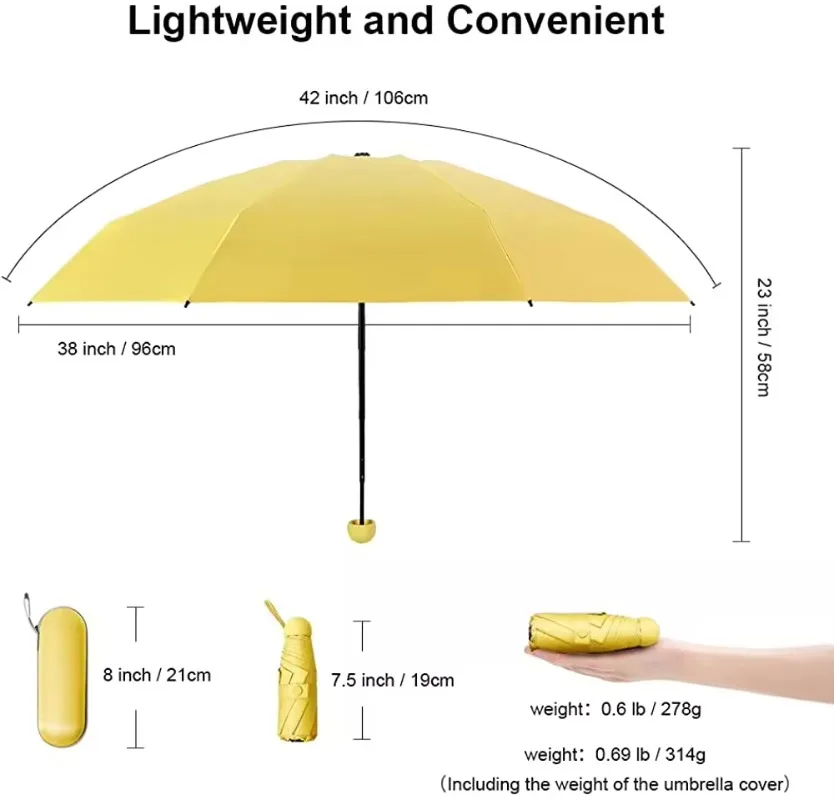 Parasol Anti-Uv Mini Capsule Paraplu Kleine Paraplu Zak Zonwering En Ultraviolette Bescherming Parasol