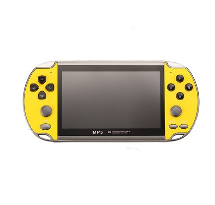 GameSystem 2DATA FROG 4.3/5 Inch DoubleRocker Handheld GameConsole SupportsTV Output X12 Retro PortableHandheld VideoGameConsole: Yellow4.3inch