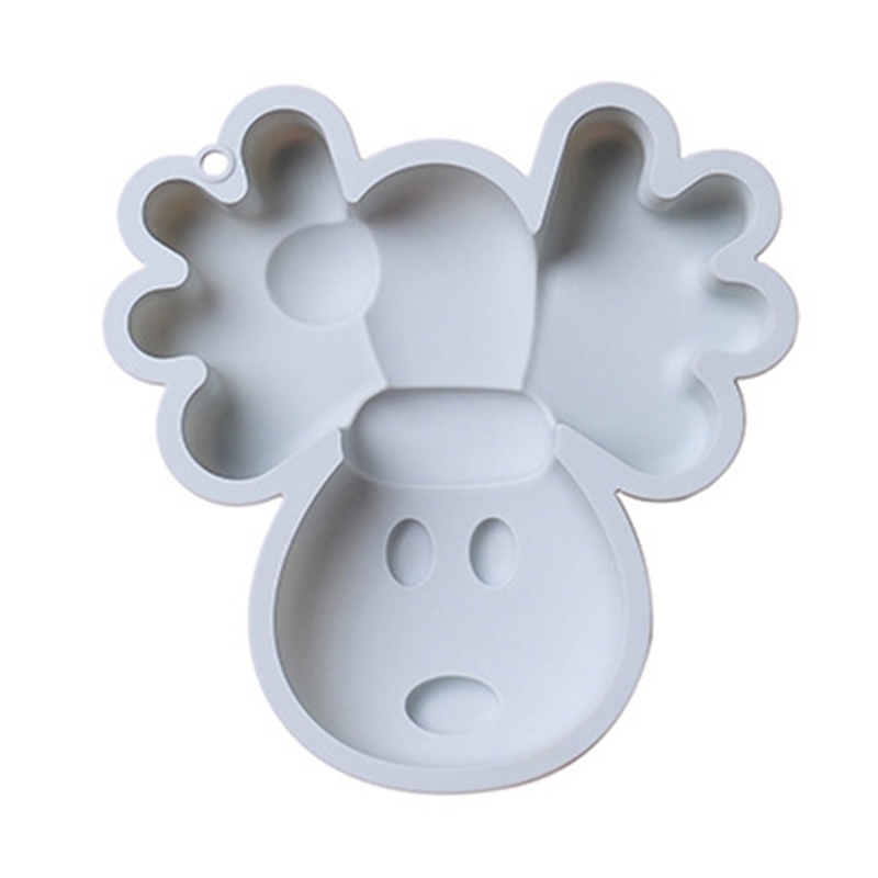 Stampo per pasta tagliabiscotti Silicone ecologico per uso alimentare forma di renna al cioccolato utensili da forno stampo per torta fondente