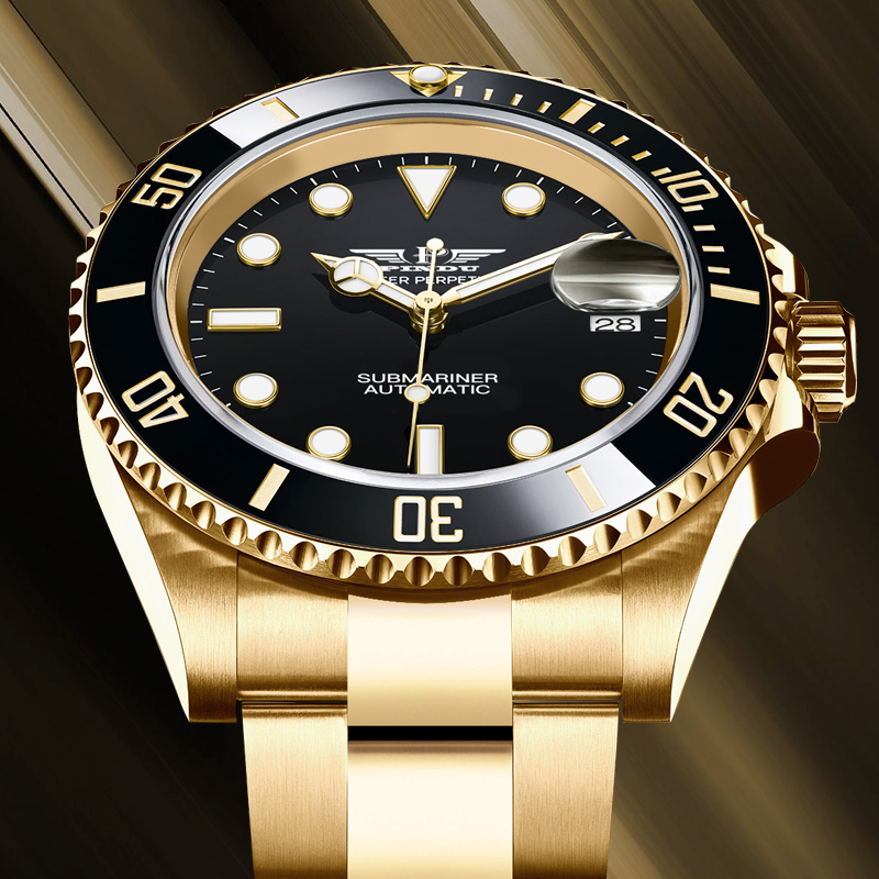 Reloj Hombre PINDU Water Ghost Reloj de pulsera mecánico para Hombre 40MM Reloj automático de cerámica de lujo para Hombre Relojes Masculino