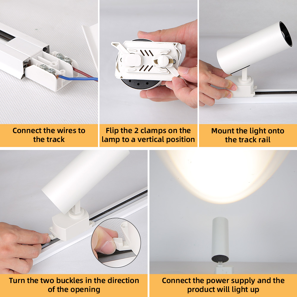 Dimmable LED Track Light, 180V-260V Spotlight, 20W Teto Spot, Iluminação interior do trilho para a decoração da sala de estar
