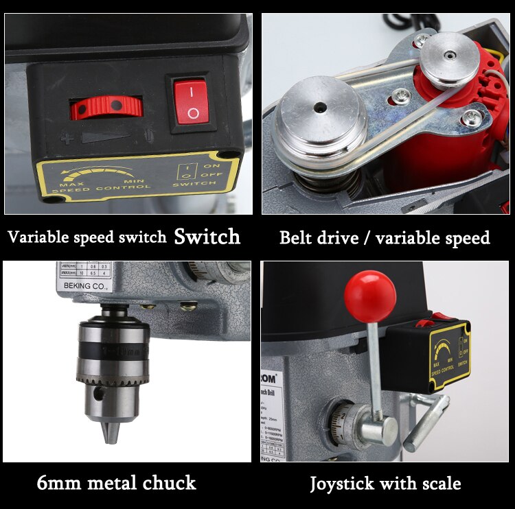 Electric Bench Drill with 0.6mm-6.5mm Multi-function Micro Drilling Machine 220V Household Drilling Machine 340W