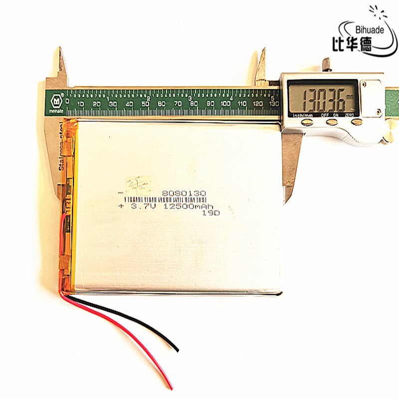 3.7v 12500 mah litiumpolymerbatteri 8080130 mp3 mp4 navigationsinstrument små leksaker och andra produkter universalbatteri