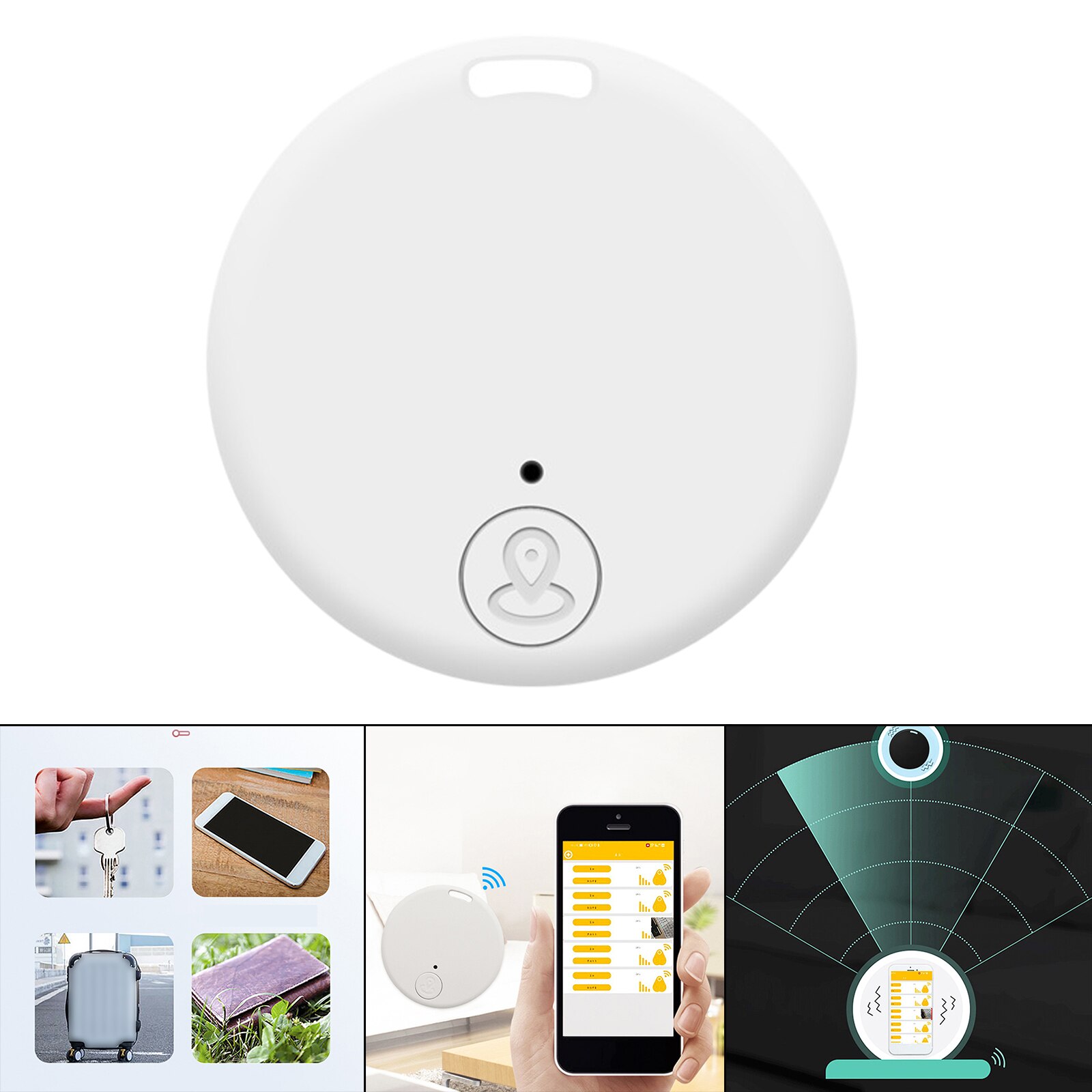 Bluetooth Tracker Key Finder Location Keychain Device Photo Control CR2032 Battery for Keys Purse Wallet Backpacks