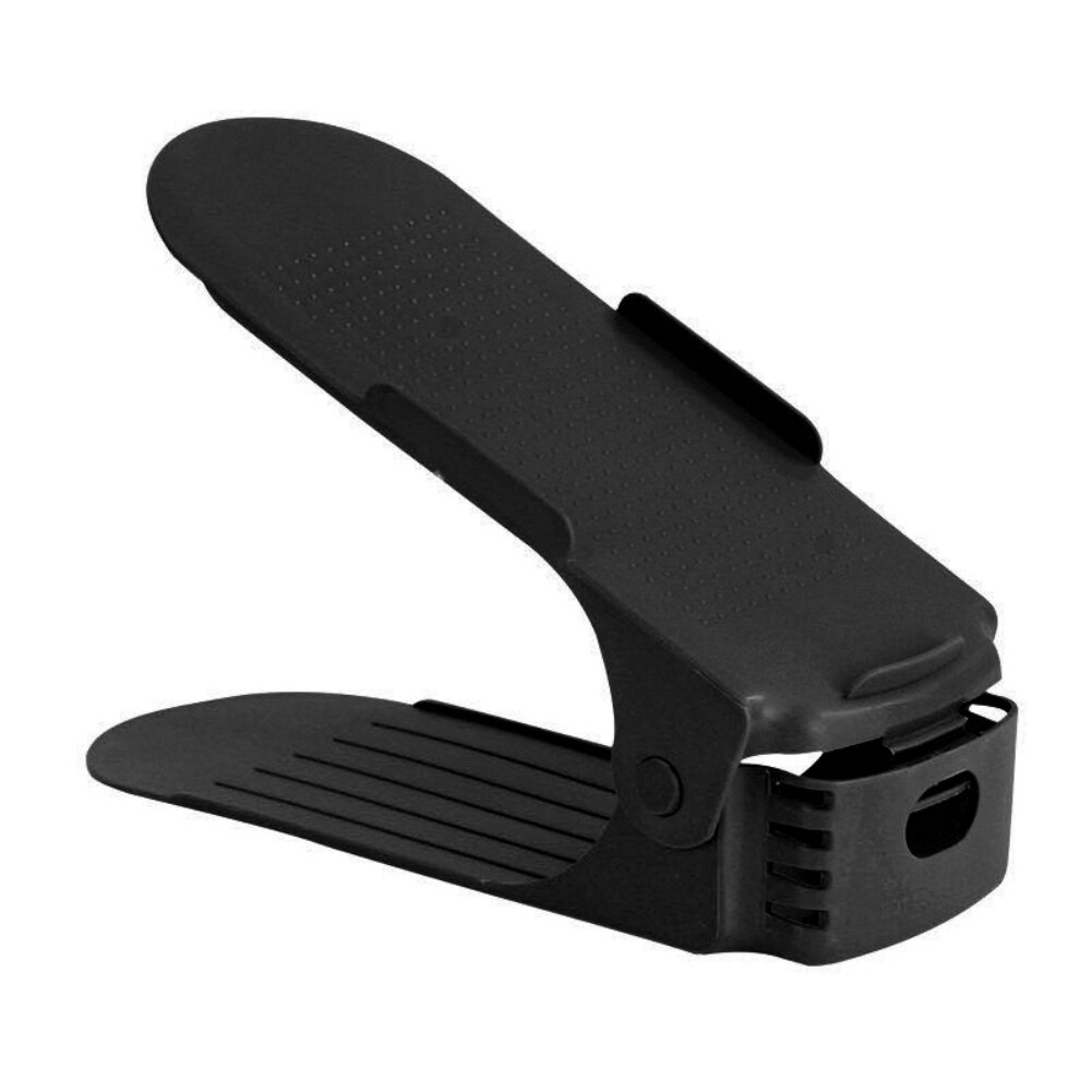 1pcs Adjustable Shoe Organizer Modern Double Layer Shoe Rack Storage Space Saver Shoes Organizers Stand Shelf For Living Room: black