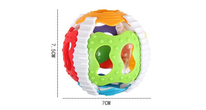 Hand Bell Ball Rattles Baby Early Educational Toys Colorful Soft Plastic Preschool Tools Funny Games