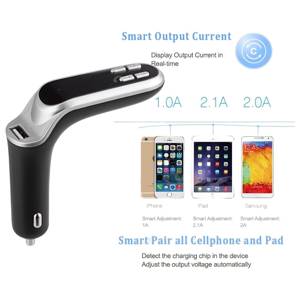 Car FM Transmitter Bluetooth Hands free LCD MP3 Player Radio Car Kits Cargador Music Players Reproductor Медиаплеер