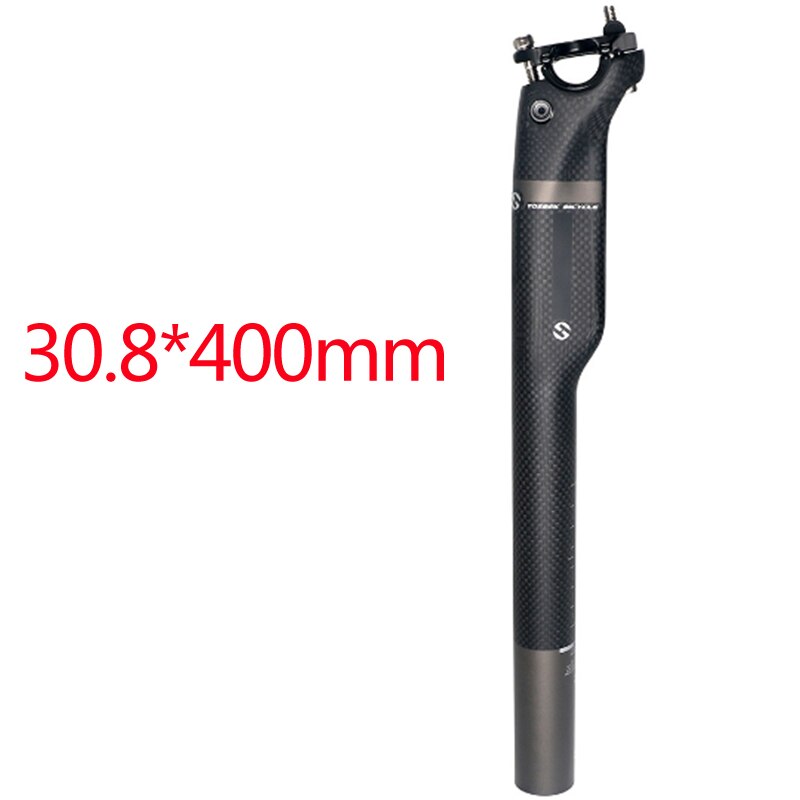 TOSEEK Bicycle Mountain Bike tige de selle Accessoires de vélo ultra-légers haute dureté tige de selle de vélo en carbone: 3K extinction Y