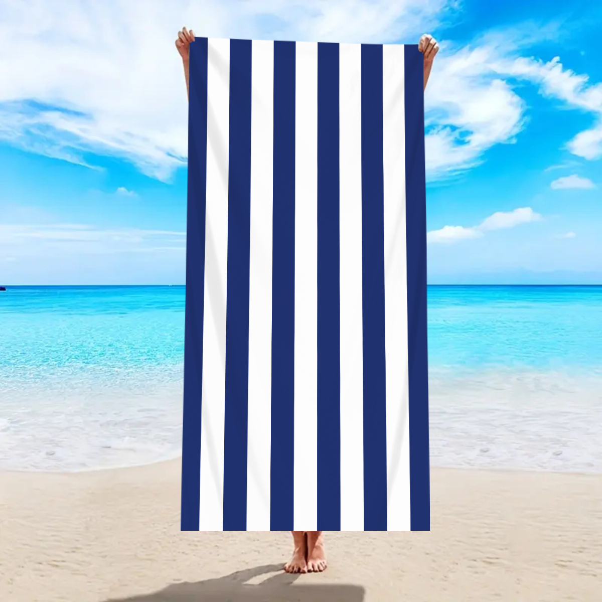 150/178cm 1pc Minimaal gestreepte strandhanddoek Ultra fijne vezels Sneldrogend Absorberende handdoek Strandzwemmen Vakantiehanddoek Deken: XS (veiligheidshulpmiddelen) / Roze