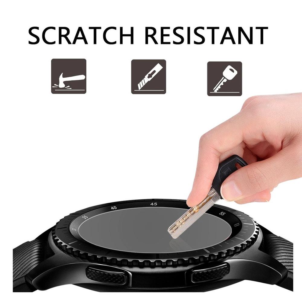 2 Pack Tempered glass for Samsung Galaxy Watch 42 46mm/Gear S3 / Gear Sport Screen Protector Case Friendly Screen Protector Film