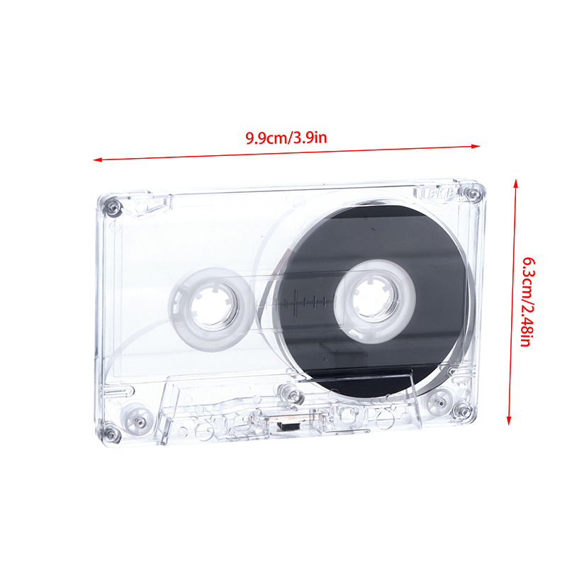 Reproductor de cinta en blanco de Color Cassette estándar con caja de almacenamiento transparente de cinta de Audio magnética de 45/60/90 minutos para grabación de música de voz