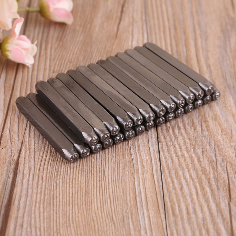 Neue 27 teile/satz Groß knapp Stahl Metall Stempel Stanzen schlagen Leder Holz Schmuck Handwerk Werkzeug