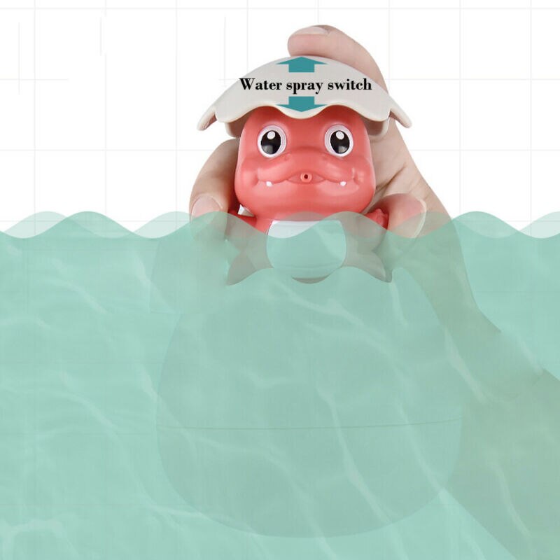 Juguete de baño para niños, juguete de baño flotante, huevo rociador, juguete de dinosaurio para jugar en el agua